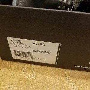 M4D3 Alexa black nubuck goat boots